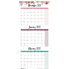 Dominion Blueline Inc RED C171129 - Blueline 3-Month Colorful Wall Calendar - Professional - Jul