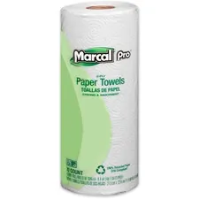 Marcal Manufacturing LLC MRC 610 — Marcal Pro 100% Recycled Paper Towels - 2 Ply - 70 Sheets/Roll - White - Paper - Perforated, Absorbent, Soft, Lint-free, Fragrance-free - For Kitchen - 15 / Carton