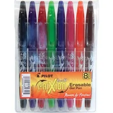 Pilot PIL 31569 — Pilot FriXion Ball Erasable Gel Pens - Fine Pen Point - 0.7 mm Pen Point Size - Assorted Gel-based Ink - 8 / Pack