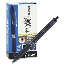 Pilot PIL 31457 — Pilot FriXion .7mm Clicker Erasable Gel Pens - Fine Pen Point - 0.7 mm Pen Point Size - Refillable - Retractable - Navy Blue Gel-based Ink - Navy Blue Barrel - 12 / Dozen