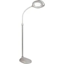 OttLite Technology OTT CS43828W — OttLite LED Magnifier Floor & Table Light - 54.8 Height - LED Bulb - Glare-free Light, Flexible Neck, Handle, Adjustable Height - 240 Lumens - Floor-mountable, Table Top - for Table