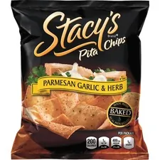 PEPSICO FRT 49651 — Stacy's Baked Pita Chips - No Artificial Flavor, No Artificial Color, Low Fat, No MSG - Parmesan Garlic & Herb - 24 / Box