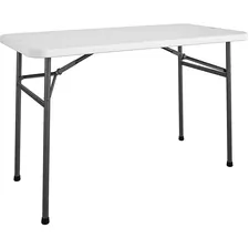 Dorel Industries Inc CSC 14146WSL1E — Cosco Straight Folding Utility Table - Rectangle Top - Four Leg Base - 4 Legs - 48 Table Top Width x 24 Table Top Depth - 29.25 Height - White