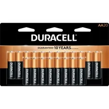 Duracell DUR MN1500B20CT — Duracell CopperTop Battery - For Toy, Radio, Flashlight, Remote Control, Calculator, Clock, Portable Electronics, Mouse, Keyboard - AA - 240 / Carton