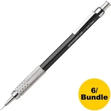Pentel PEN PG525ABD — Pentel Graph Gear 500 Mechanical Pencils - #2 Lead - 0.5 mm Lead Diameter - Refillable - Black Barrel - 6 / Bundle
