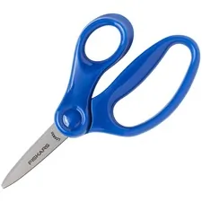 Fiskars FSK 1943001068 — Fiskars 5 Pointed-tip Kids Scissors - 5 Overall LengthSafety Edge Blade - Pointed Tip - Blue - 1 / Each