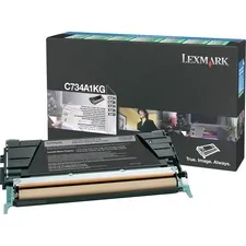 Lexmark C734A1KG — LEXMARK C734A1KG BLACK RETURN PROGRAM TONER CARTRIDGE FOR USE IN C/X734,736,X738