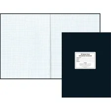 Dominion Blueline Inc RED 43591 — Rediform Quad Ruled Laboratory Notebook - 60 Sheets - 8 1/2 x 11 - White Paper - Black Cover - Hard Cover, Heavyweight - Recycled - 1 Each