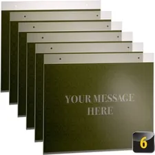 Officemate OIC 23061 — Officemate Horizontal Sign Holder, 6PK - 1 / Each - 11 Width x 8.5 Height - 11 Holding Width x 8.50 Holding Height - Rectangular Shape - Easy to Use, Durable, Hanging Hole - Plastic - Clear