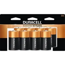 Duracell DUR MN13RT8ZCT — Duracell Coppertop Alkaline D Batteries - For Toy, Remote Control, Flashlight, Calculator, Clock, Radio - D - 96 / Carton