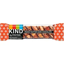 KIND LLC KND 17256 — KIND Peanut Butter Dark Chocolate Plus Protein Kind Bars - Gluten-free, Wheat-free, Non-GMO, Sulfur dioxide-free - Peanut Butter, Dark Chocolate - 1.40 oz - 12 / Box