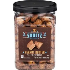 OFFICE SNAX, INC. OFX 3598 - Office Snax Peanut Butter Filled Pretzels - Resealable Tub -