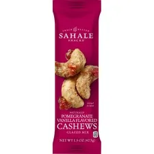 J.M. SMUCKER CO. SMU 00328 — Sahale Snacks Folgers Pomegranate/Vanilla Cashews Glazed Snack Mix - Non-GMO, Gluten-free - Cashew, Pomegranate, Vanilla - 1.50 oz - 18 / Carton