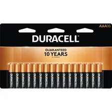 Duracell DUR MN2400B16ZCT — Duracell CopperTop Battery - For Smoke Alarm, Flashlight, Lantern, Calculator, Pager, Door Lock, Camera, Recorder, Radio, CD Player, Medical Equipment, ... - AAA - 192 / Carton