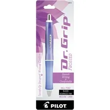 Pilot PIL 36250 — Pilot Dr. Grip Frosted Collection Ballpoint Pens - 1 mm Pen Point Size - Retractable - Black - Frosted Purple Barrel - 1 / Pack