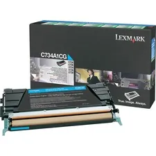 Lexmark C734A1CG — LEXMARK C734A1CG CYAN RETURN PROGRAM TONER CARTRIDGE FOR USE IN C/X734,746,X738