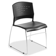 Norstar Office Products Inc BOP VSBO1400BK - Boss Guest Chair - Black Polypropylene Seat - Polypropylene 