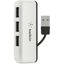 Belkin F4U021BT — BELKIN F4U021BT - 4-PORT TAVEL HUB - 4 HI-SPEED USB 2.0 PORTS - FOR IPAD 2; IPAD