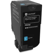 Lexmark 74C1SC0 — LEXMARK 74C1SC0 CYAN RETURN PROGRAM TONER CARTRIDGE