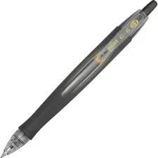 Pilot PIL 31401 — Pilot G6 Retractable Gel Pens - Fine Pen Point - 0.7 mm Pen Point Size - Refillable - Retractable - Black Gel-based Ink - Black Rubber Barrel - 12 / Dozen