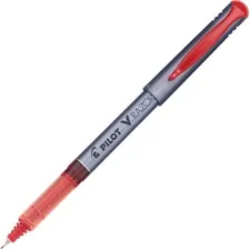 Pilot PIL 11022 — Pilot V Razor Point Marker Pens - Extra Fine Pen Point - 0.5 mm Pen Point Size - Red - Clear Plastic Barrel - 12 / Dozen
