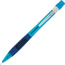 Pentel PEN PD345TC — Pentel Quicker Clicker Mechanical Pencil - HB Lead - 0.5 mm Lead Diameter - Refillable - Transparent Blue Barrel - 1 Each