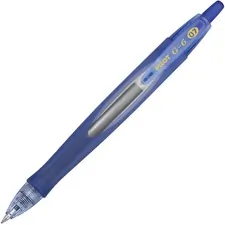 Pilot PIL 31402 — Pilot G6 Retractable Gel Pens - Fine Pen Point - 0.7 mm Pen Point Size - Refillable - Retractable - Blue Gel-based Ink - Blue Rubber Barrel - 12 / Dozen