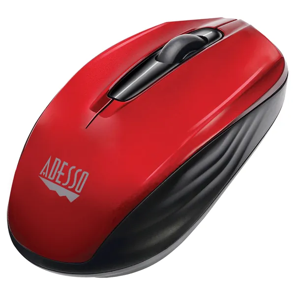 Adesso IMOUSES50R — ADESSO RED  IMOUSES50 2.4GHZ WIRELESS MINI OPTICAL MOUSE .  1200 DPI,   BATTERY