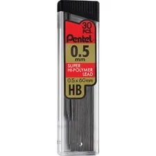 Pentel PEN C25HB — Pentel Super Hi-Polymer Leads - 0.5 mmFine Point - HB - Black - 30 / Tube