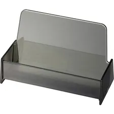Officemate OIC 97833 — OIC Broad Base Business Card Holders - 1.9 x 3.9 x 2.4 x - Plastic - 1 Each - Smoke