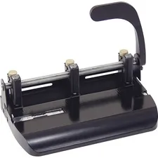 Officemate OIC 90078 — OIC Lever Handle Heavy-Duty 2-3-Hole Punch - 3 Punch Head(s) - 32 Sheet of 20lb Paper - 9/32 Punch Size - Black