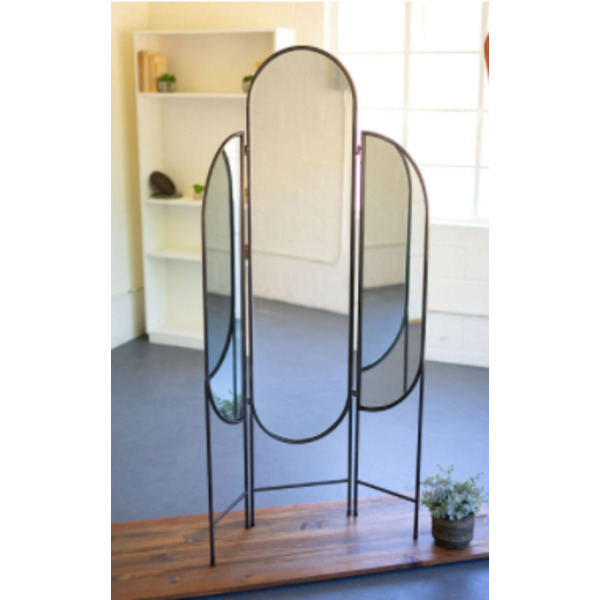 Kalalou CLL2478 - Triple Folding Floor Mirror 26 X 11 X 66T
