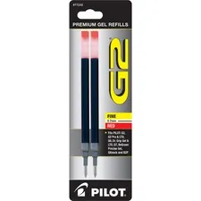 Pilot PIL 77242 — Pilot G2 Premium Gel Ink Pen Refills - 0.70 mm, Fine Point - Red Ink - Smear Proof - 2 / Pack