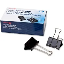 Officemate OIC 99100 — OIC Binder Clips - Large - 2 Width - 1 Size Capacity - 12 / Box - Black