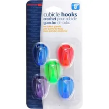 Officemate OIC 30181 — OIC Cubicle Hooks - Standard - 5 / Pack - Assorted