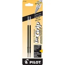 Pilot PIL 77227 — Pilot Dr. Grip Retractable Pen Refills - 1 mm, Medium Point - Black Ink - 2 / Pack