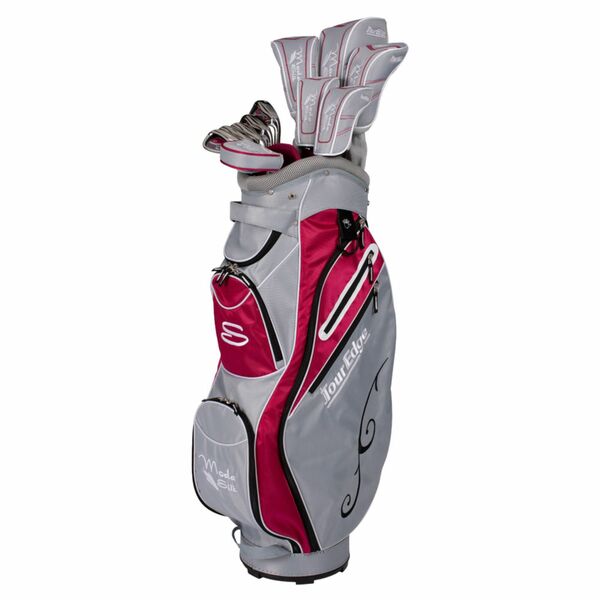Tour Edge SISRGL11.B - Tour Edge Moda Silk Womens Golf Set-Silver-Ruby-RH