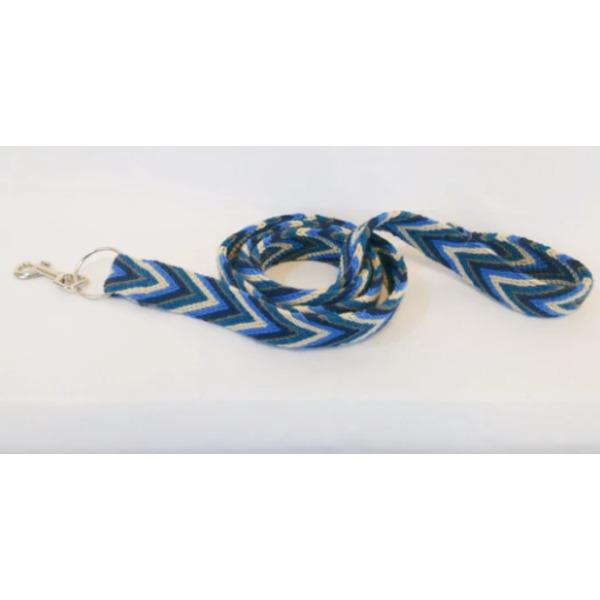 Tavium Llc 24092534 - Blue Handmade Wayuu Pet Leash