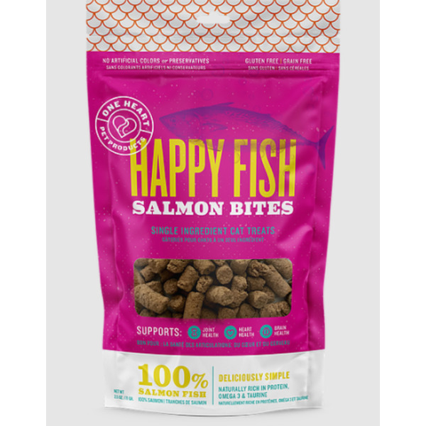 Aurora Pet Products Llc OH375-3 - Happy Fish Salmon Bites 3Pack