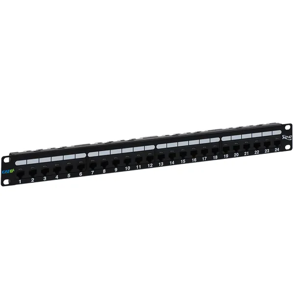 Cablesys ICC-ICMPP0246B — ICC ICC-ICMPP0246B Patch Panel, Cat 6a, 24-port, 1 Rms