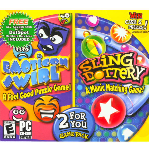 VALUSOFT 15015 - Emoticon Swirl & Sling Dottery - 2 For You Game Pack