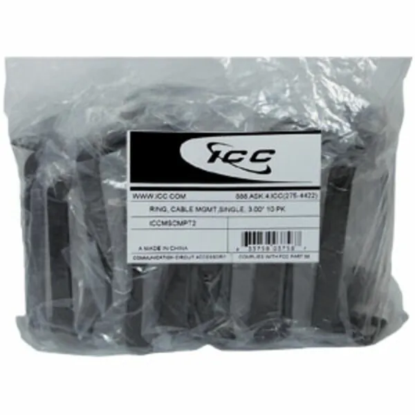 Cablesys ICC-ICCMSCMPT2 — ICC ICC-ICCMSCMPT2 10 Pk Of 3.00 Ring, Cable Mgmt