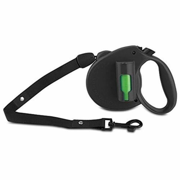Ec Solutions BL-1967 - PAW Bio Retractable Leash with Green Pick-up Bags, Black