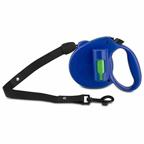 Ec Solutions BLU-1967 - PAW Bio Retractable Leash with Green Pick-up Bags, Blue