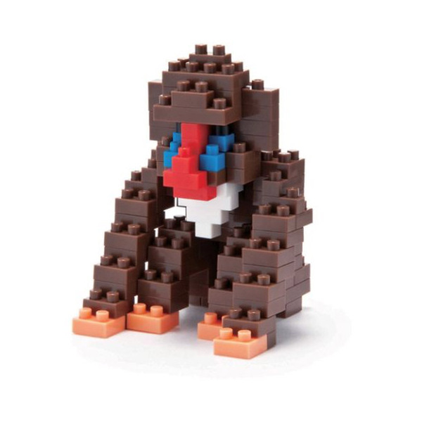 Nanoblock 58118 - Nanoblock Baboon Building Kit 3D Puzzle Toy Building Set Kit