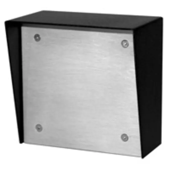 Viking Electronics VK-VE-5X5-PNL — Textured Black Powder Painted Back Box for Surface Mounting Numerous Viking Products with Aluminum Panel