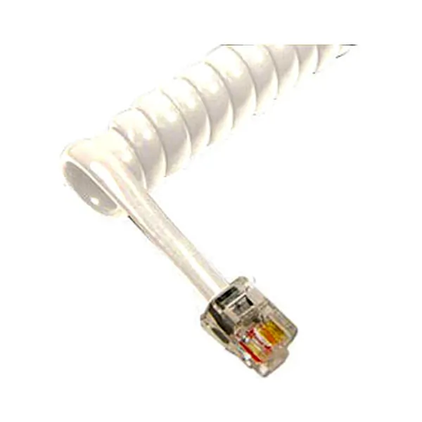 Cablesys ICC-ICHC406FWH — Telephone Handset Cord with White Cable with 1.5 Inch Lead 6 Ft