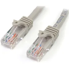 STARTECH 45PATCH100GR — 100 ft Gray Snagless Cat5e UTP Patch Cable - Category 5e - 100 ft - 1 x RJ-45 Male - 1 x RJ-45 Male - Gray
