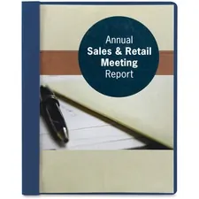 SMEAD MANUFACTURING CO. SMD 87455 — Smead Letter Recycled Report Cover - 8 1/2 x 11 - 3 Fastener(s) - 1/2 Fastener Capacity for Folder - Vinyl - Dark Blue - 50% Recycled - 25 / Box