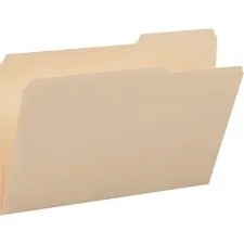 SMEAD MANUFACTURING CO. SMD 15385 — Smead 2/5 Tab Cut Legal Recycled Top Tab File Folder - 8 1/2 x 14 - 3/4 Expansion - Top Tab Location - Right Tab Position - Manila - Manila - 10% Recycled - 100 / Box